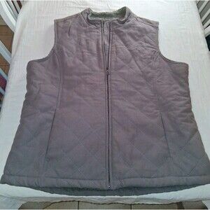 Wolverine Women's Belmont Sherpa Lined Quilted PEWTER Vest Large